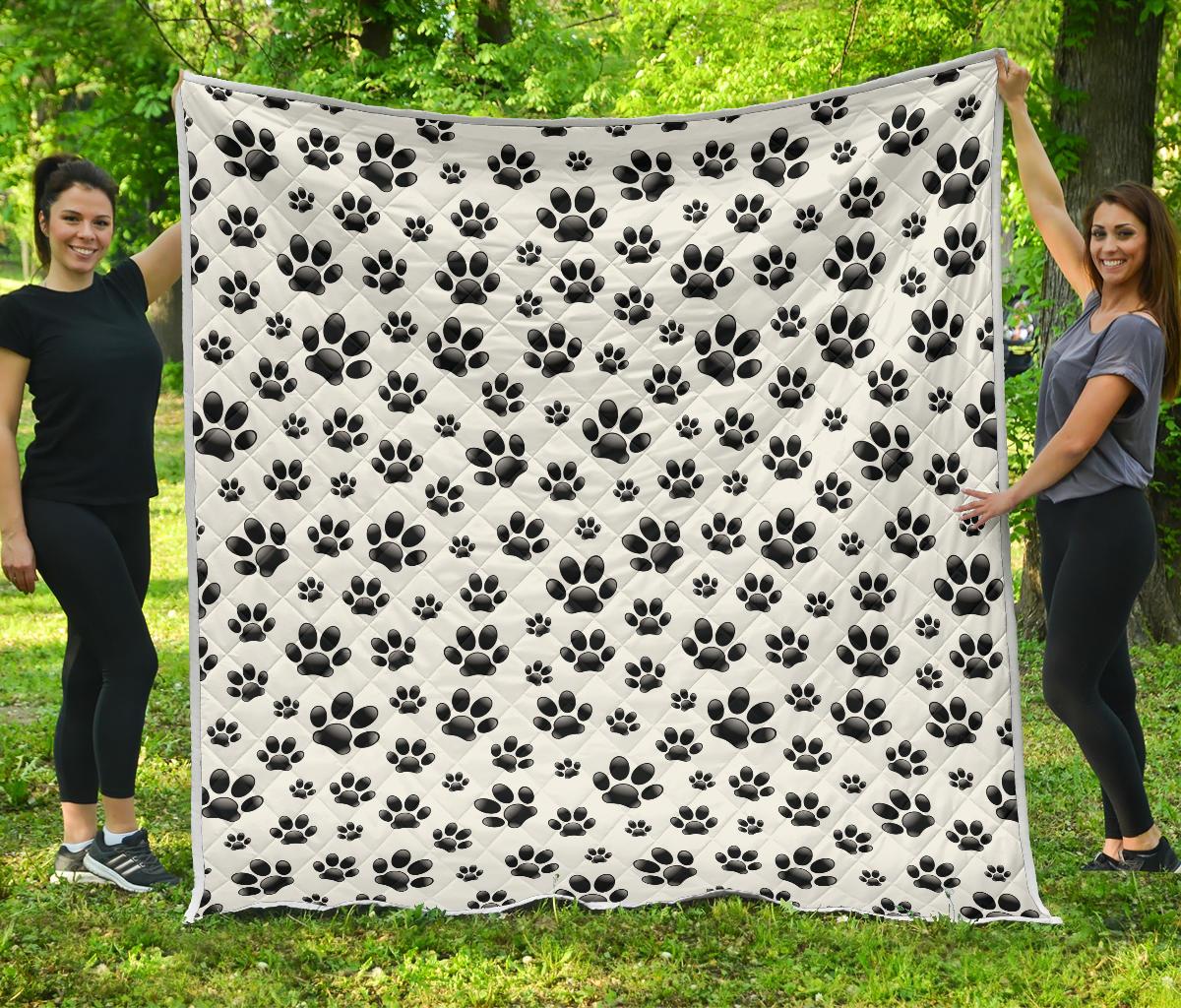 Paw Themed Print Premium Quilt-JTAMIGO.COM
