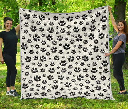 Paw Themed Print Premium Quilt-JTAMIGO.COM