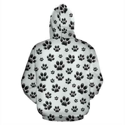 Paw Themed Print Pullover Hoodie