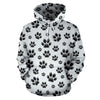 Paw Themed Print Pullover Hoodie