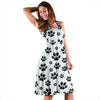 Paw Themed Print Sleeveless Dress