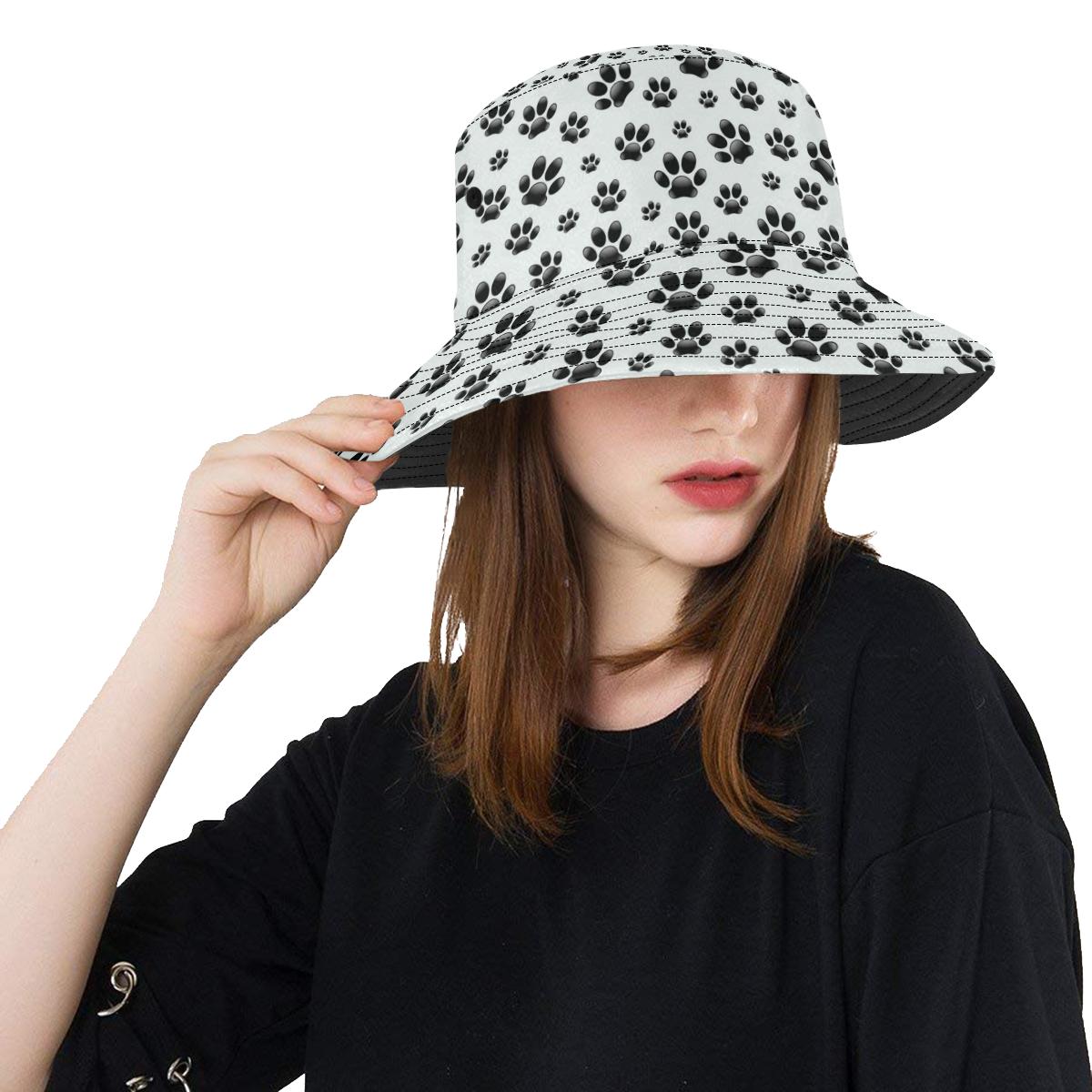 Paw Themed Print Unisex Bucket Hat