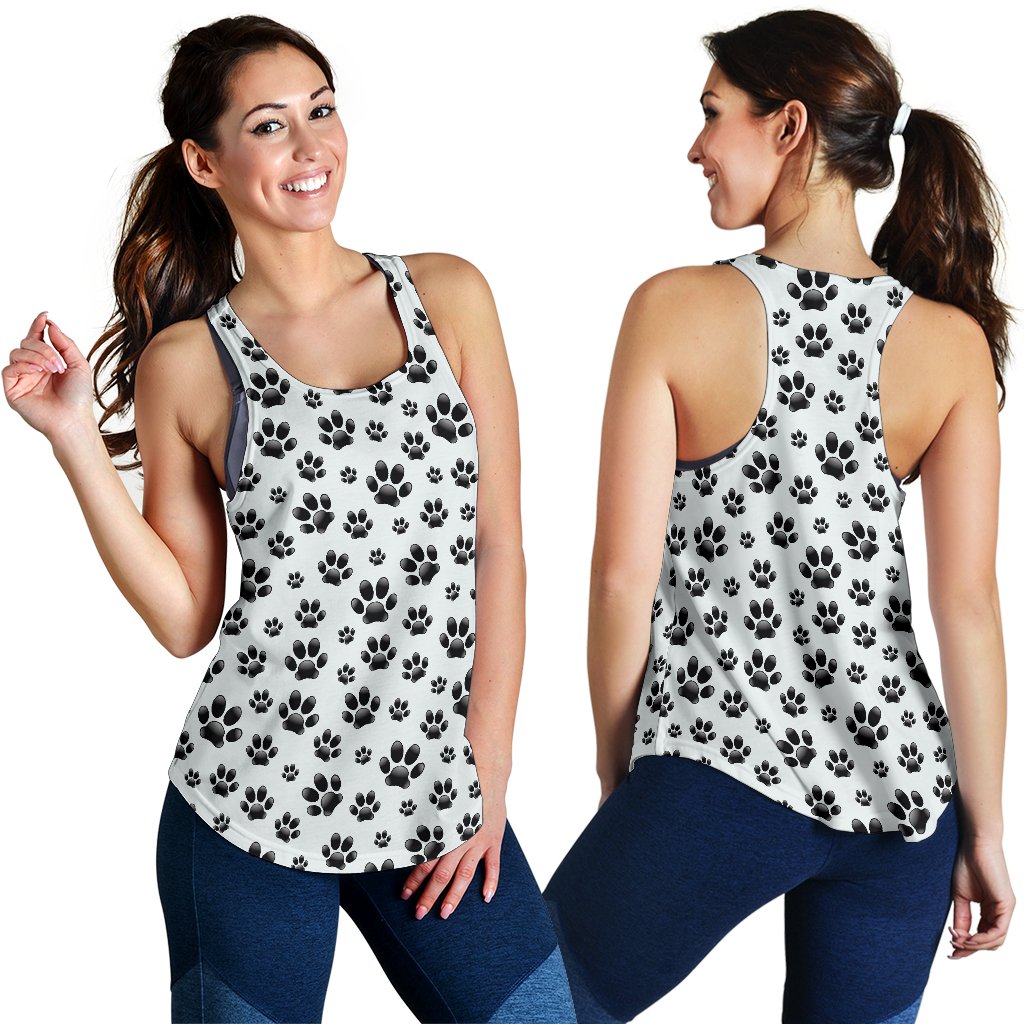 Paw Themed Print Women Racerback Tank Top