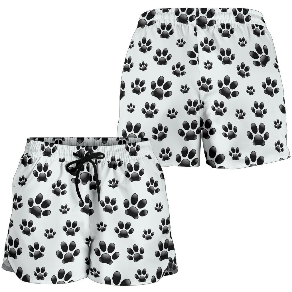 Paw Themed Print Women Shorts-JTAMIGO.COM