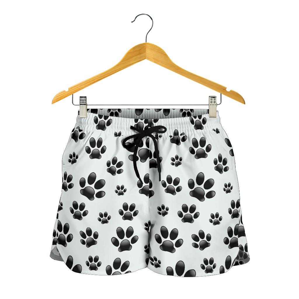 Paw Themed Print Women Shorts-JTAMIGO.COM