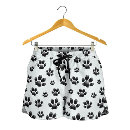Paw Themed Print Women Shorts-JTAMIGO.COM