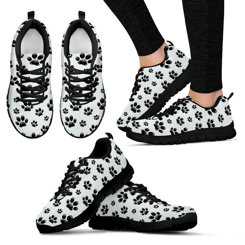 Paw Themed Print Women Sneakers Shoes