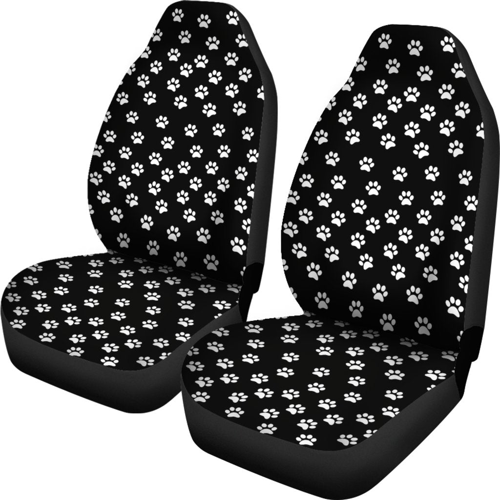 Paw White Print Universal Fit Car Seat Covers