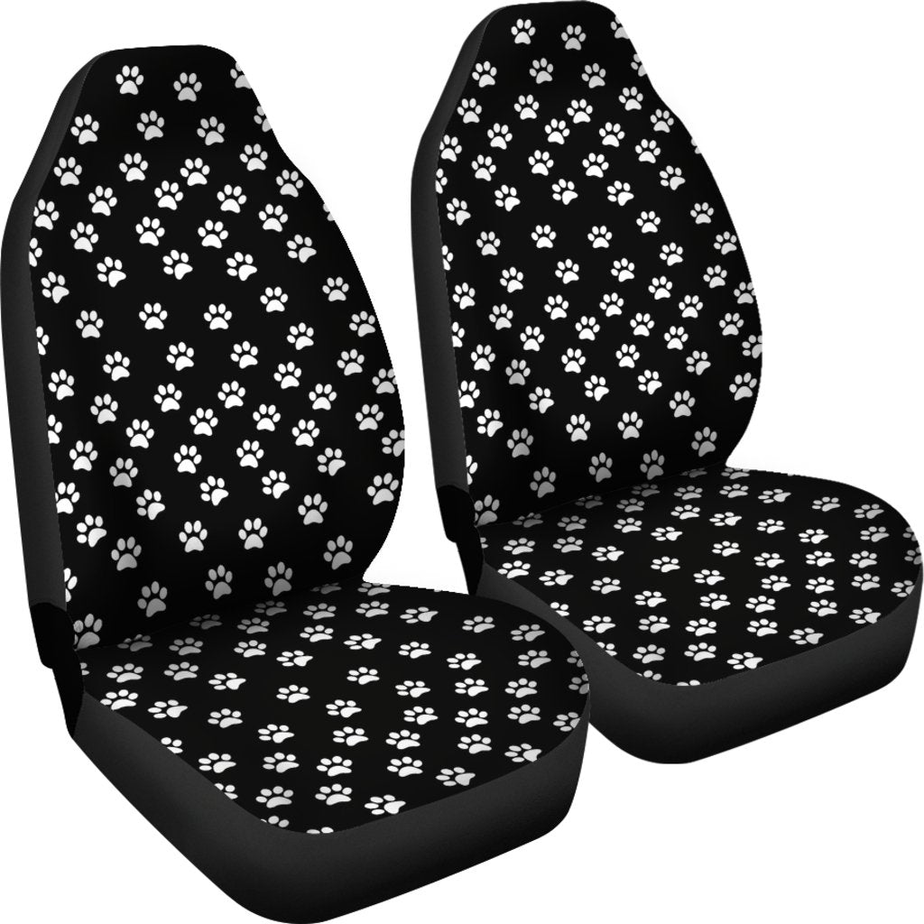 Paw White Print Universal Fit Car Seat Covers