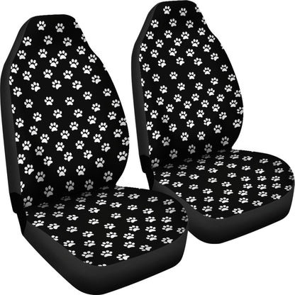 Paw White Print Universal Fit Car Seat Covers
