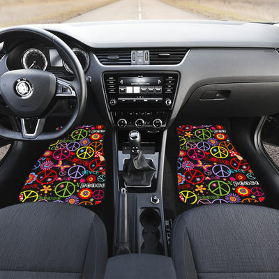 Peace Sign Colorful Design Print Car Floor Mats