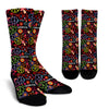 Peace Sign Colorful Design Print Crew Socks
