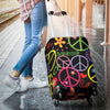Peace Sign Colorful Design Print Luggage Cover Protector