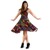 Peace Sign Colorful Design Print Sleeveless Dress