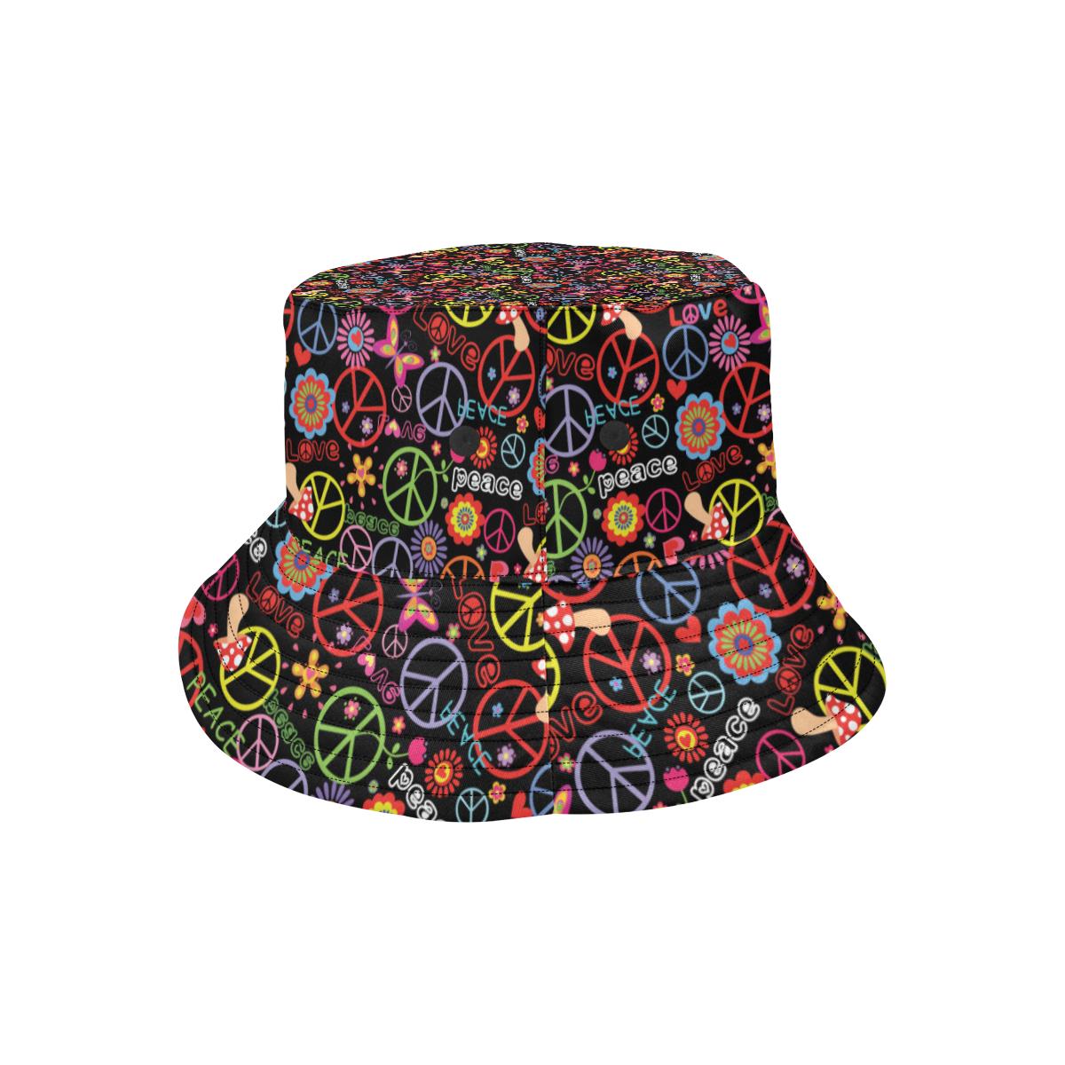 Peace Sign Colorful Design Print Unisex Bucket Hat