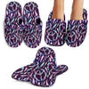 Peace Sign Feather Design Print House Slippers