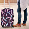 Peace Sign Feather Design Print Luggage Cover Protector
