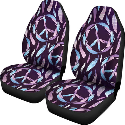 Peace Sign Feather Design Print Universal Fit Car Seat Covers