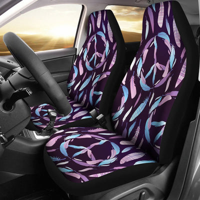 Peace Sign Feather Design Print Universal Fit Car Seat Covers
