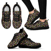 Peace Sign Flowers Design Print Women Sneakers Shoes