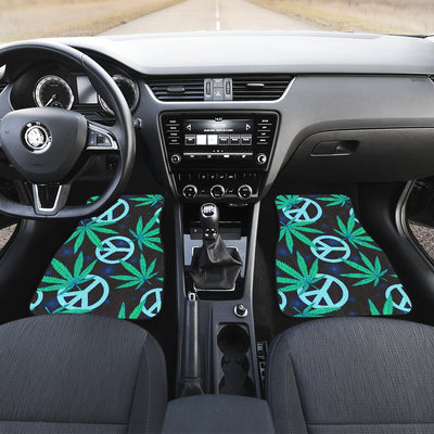 Peace Sign Themed Design Print Car Floor Mats