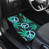 Peace Sign Themed Design Print Car Floor Mats