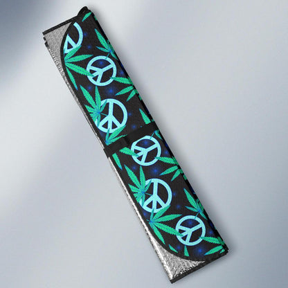 Peace Sign Themed Design Print Car Sun Shade For Windshield