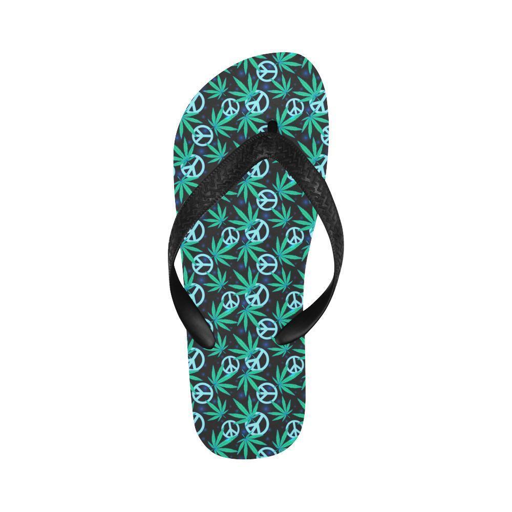 Peace Sign Themed Design Print Flip Flops-JTAMIGO.COM