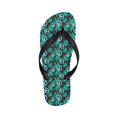 Peace Sign Themed Design Print Flip Flops-JTAMIGO.COM