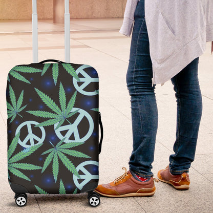 Peace Sign Themed Design Print Luggage Cover Protector