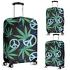 Peace Sign Themed Design Print Luggage Cover Protector
