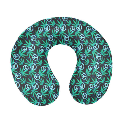Peace Sign Themed Design Print U-Shaped Travel Neck Pillow-JTAMIGO.COM