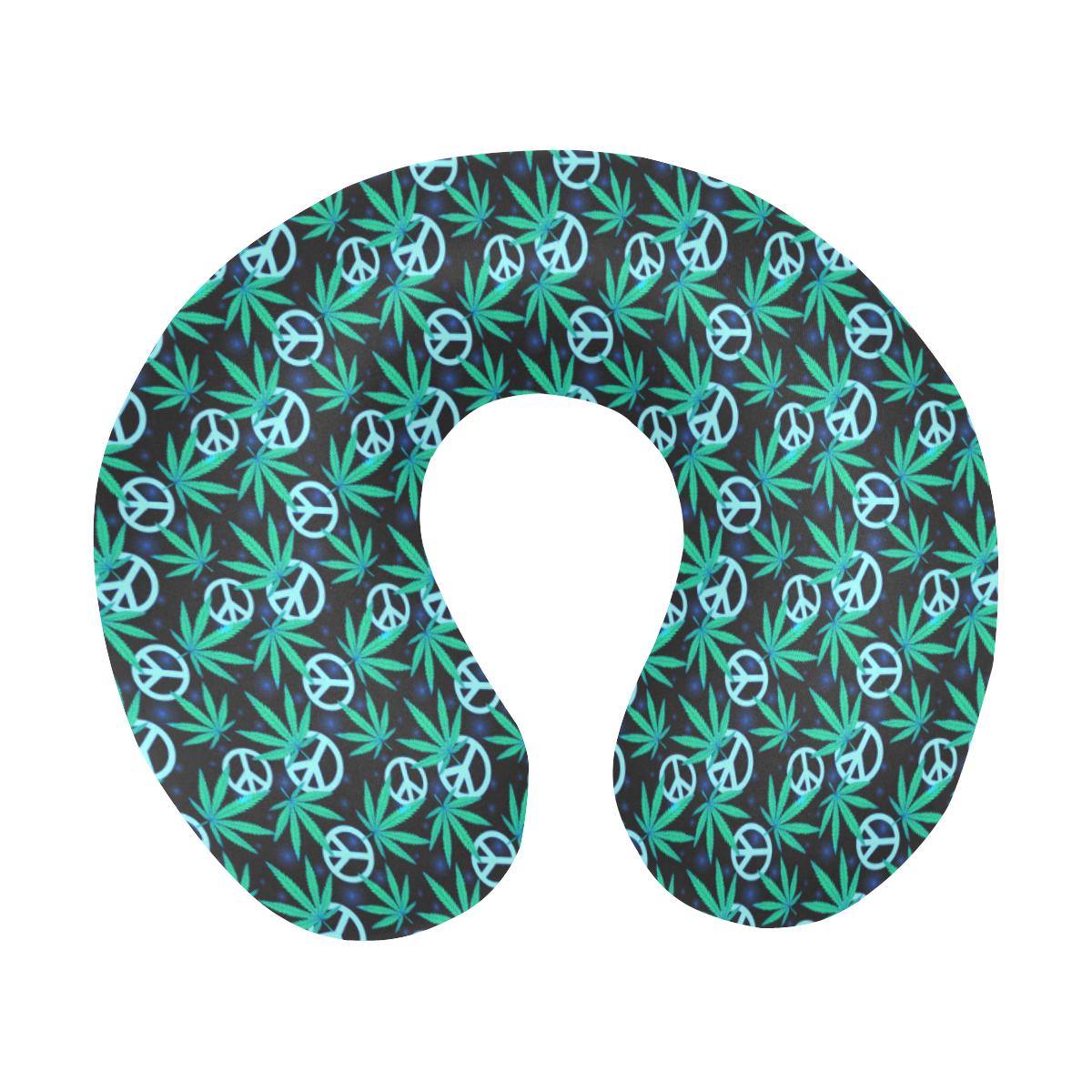 Peace Sign Themed Design Print U-Shaped Travel Neck Pillow-JTAMIGO.COM