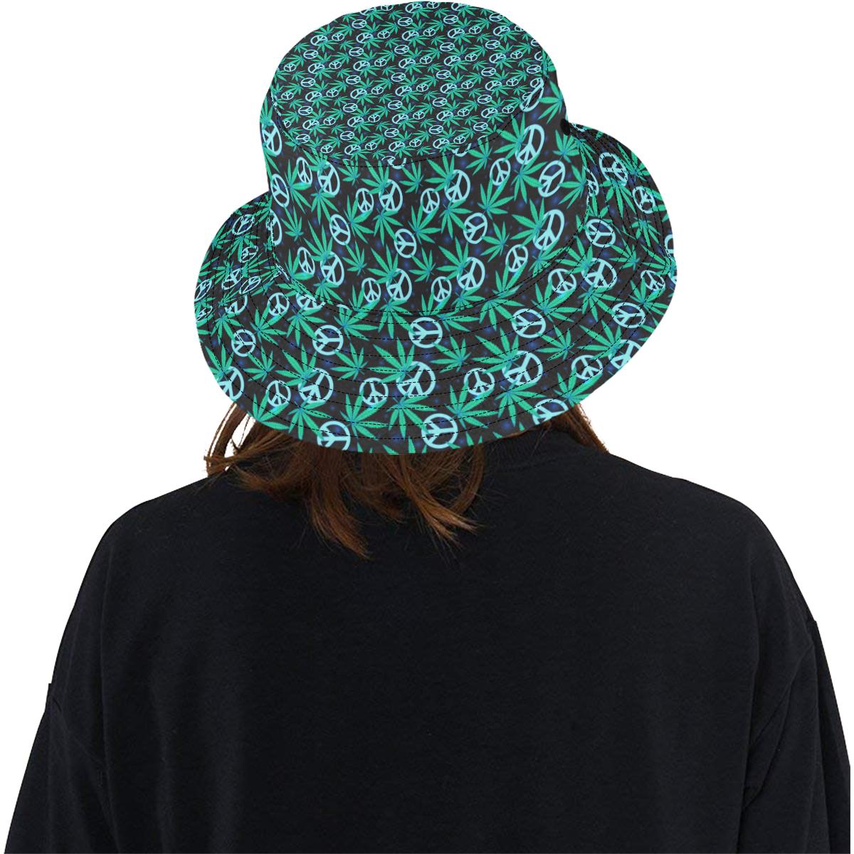 Peace Sign Themed Design Print Unisex Bucket Hat