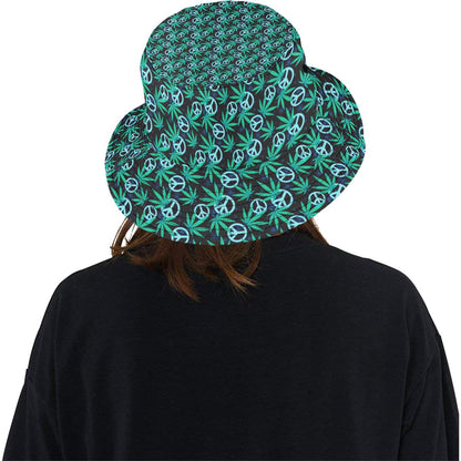 Peace Sign Themed Design Print Unisex Bucket Hat