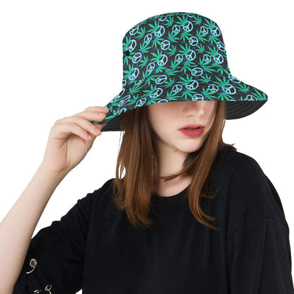 Peace Sign Themed Design Print Unisex Bucket Hat