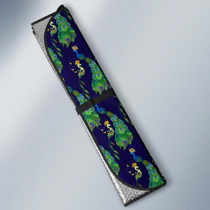 Peacock Art Design Print Car Sun Shade For Windshield