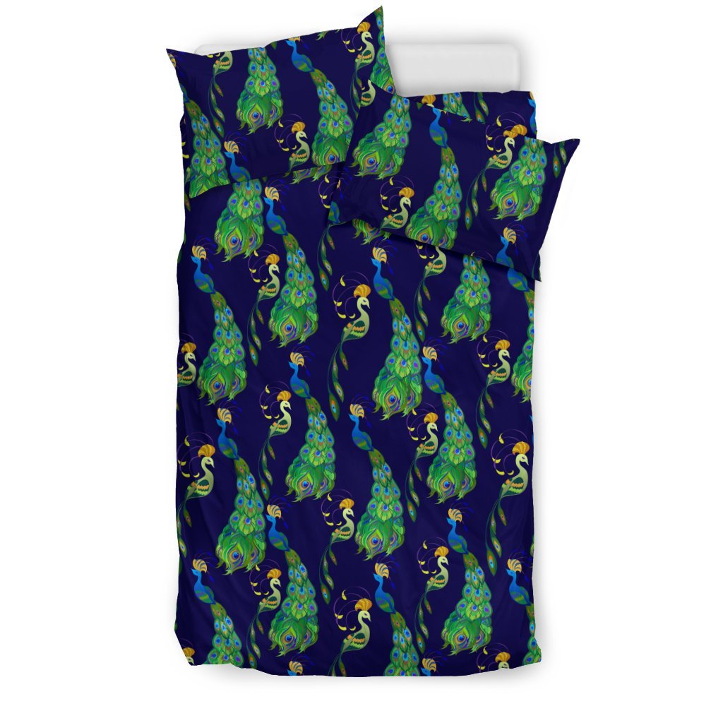 Peacock Art Design Print Duvet Cover Bedding Set