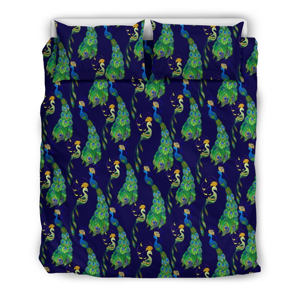 Peacock Art Design Print Duvet Cover Bedding Set