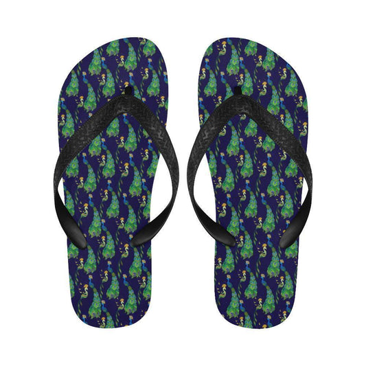 Peacock Art Design Print Flip Flops-JTAMIGO.COM