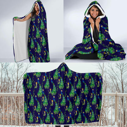 Peacock Art Design Print Hooded Blanket-JTAMIGO.COM