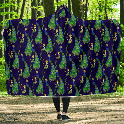 Peacock Art Design Print Hooded Blanket-JTAMIGO.COM