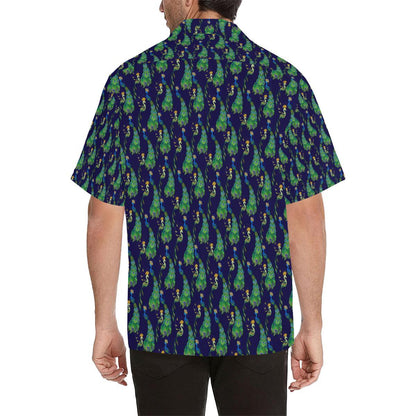 Peacock Art Design Print Men Aloha Hawaiian Shirt