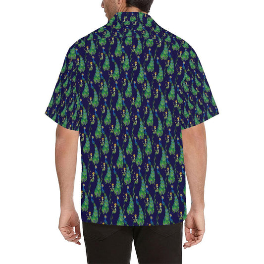 Peacock Art Design Print Men Aloha Hawaiian Shirt