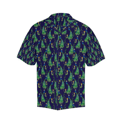 Peacock Art Design Print Men Aloha Hawaiian Shirt