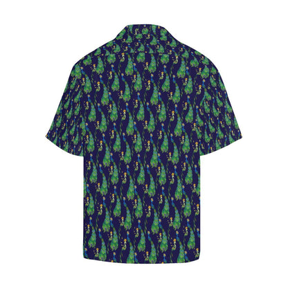 Peacock Art Design Print Men Aloha Hawaiian Shirt