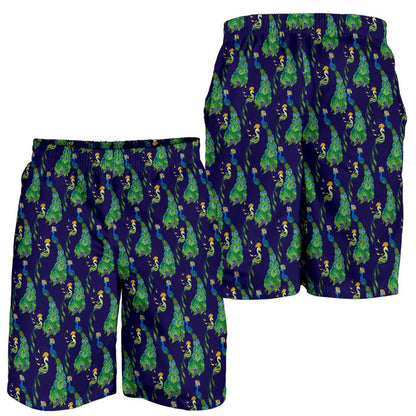 Peacock Art Design Print Mens Shorts-JTAMIGO.COM