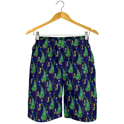 Peacock Art Design Print Mens Shorts-JTAMIGO.COM