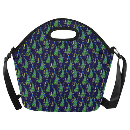 Peacock Art Design Print Neoprene Lunch Bag (Model 1669)(Large)-JTAMIGO.COM