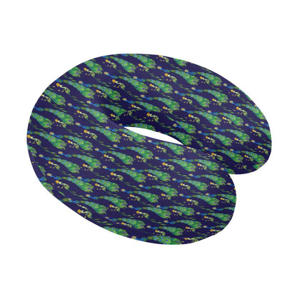 Peacock Art Design Print U-Shaped Travel Neck Pillow-JTAMIGO.COM